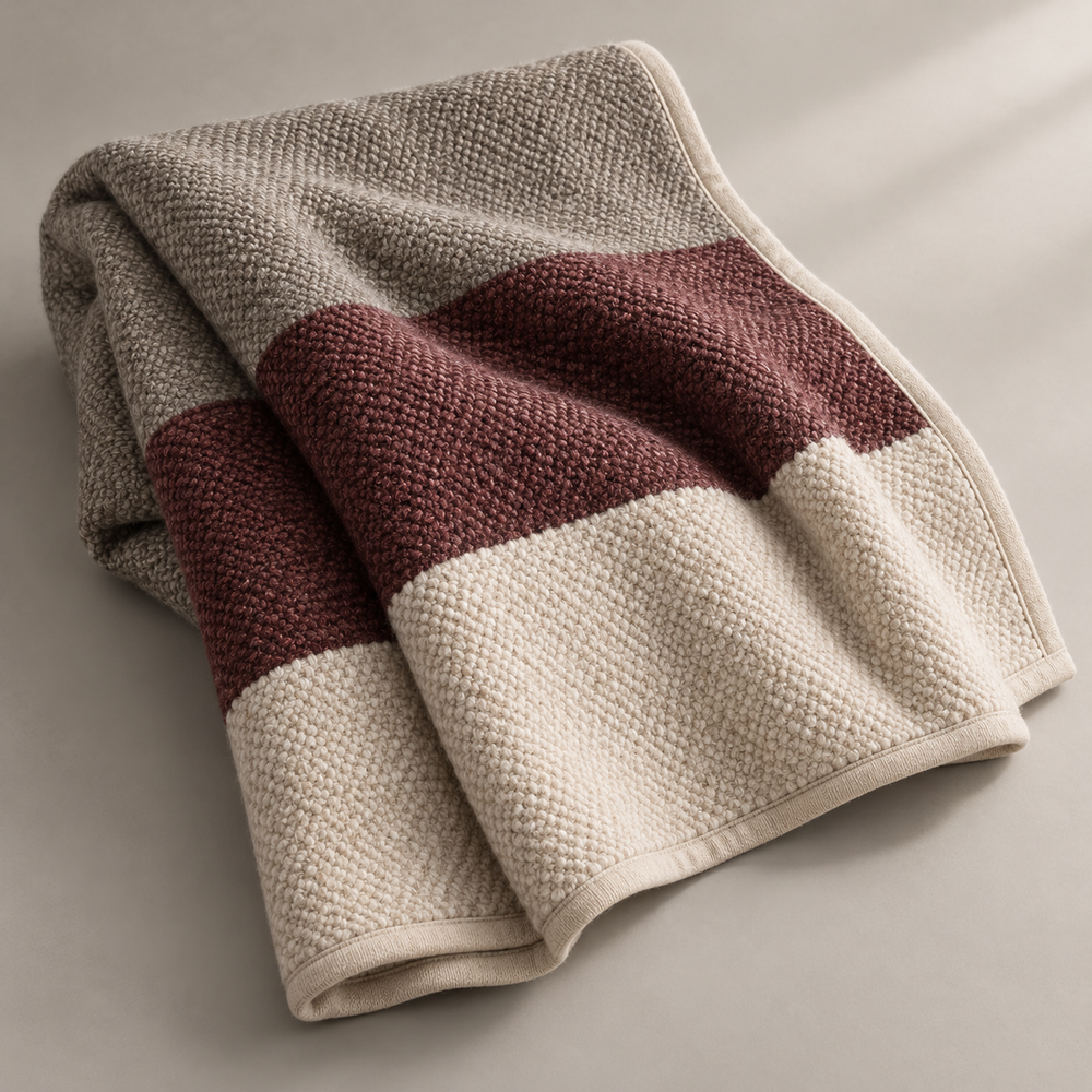 Corvelle Layer Throw folded to show its layered color fields