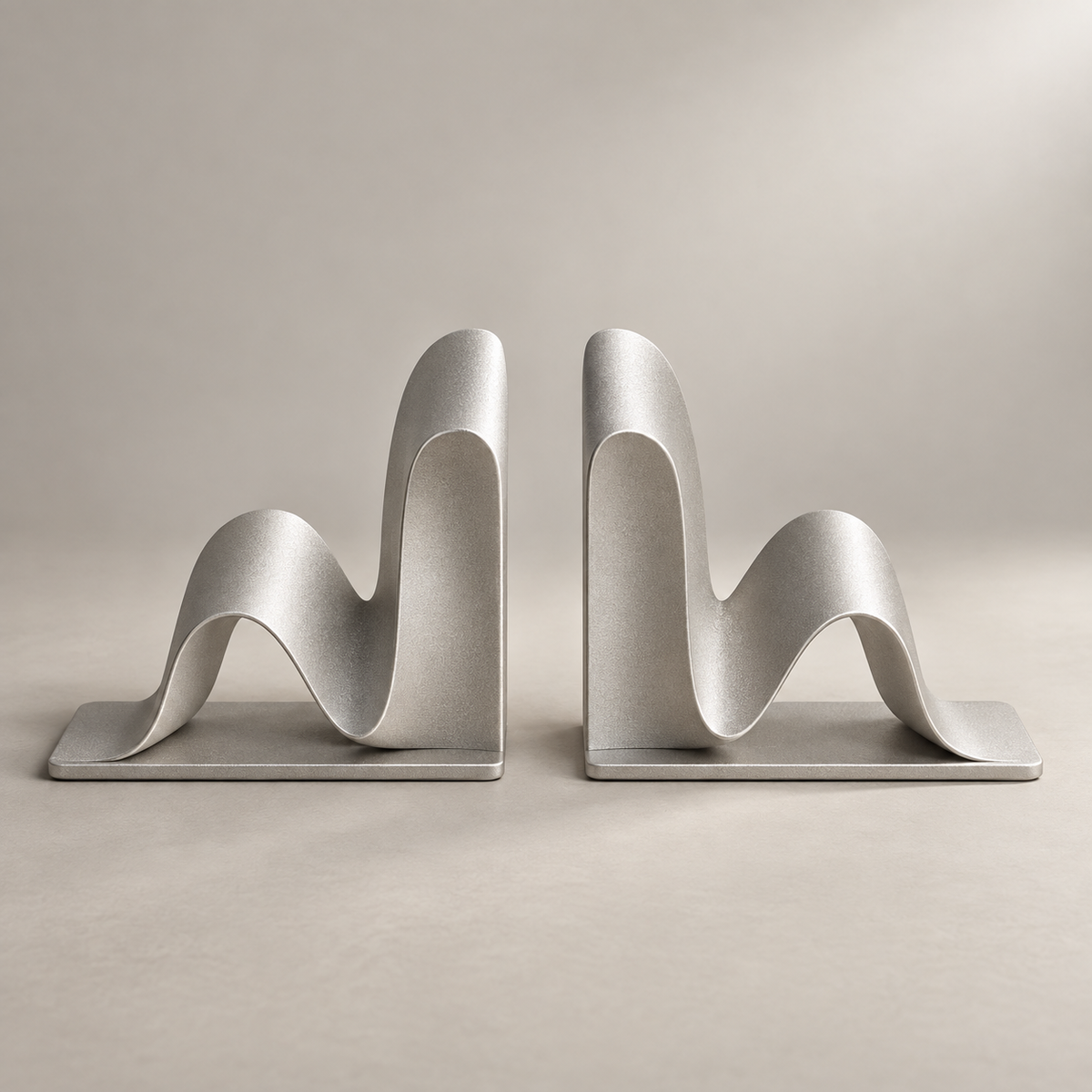 Ellaire Ribbon Bookends mirrored pair in a studio view