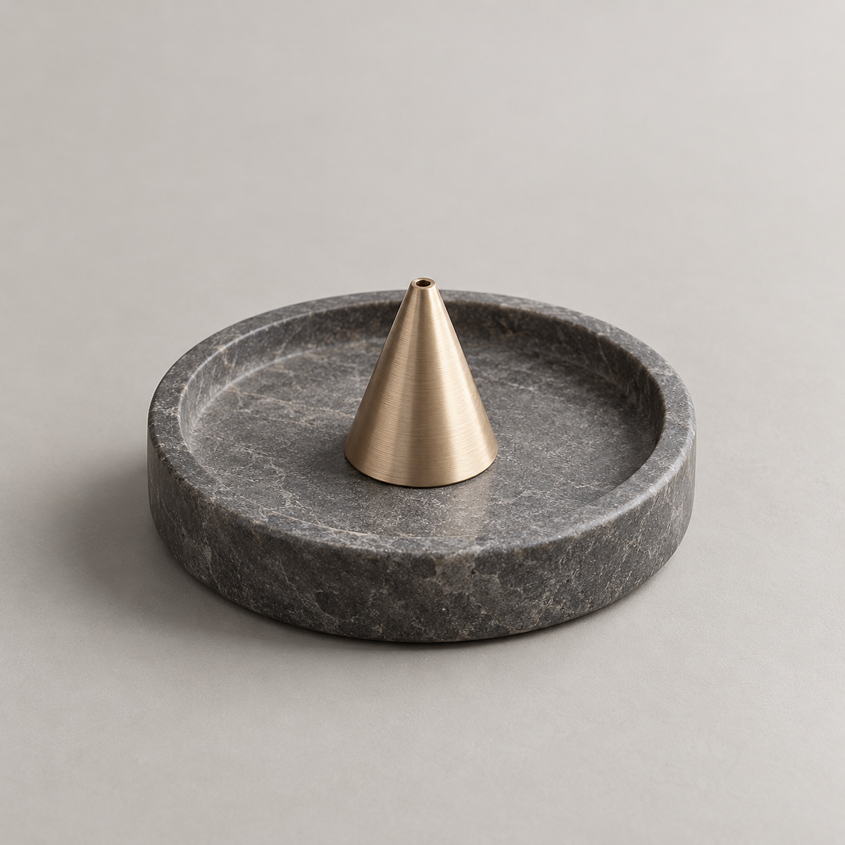 Mirove Cone Incense Holder complete elevated studio view