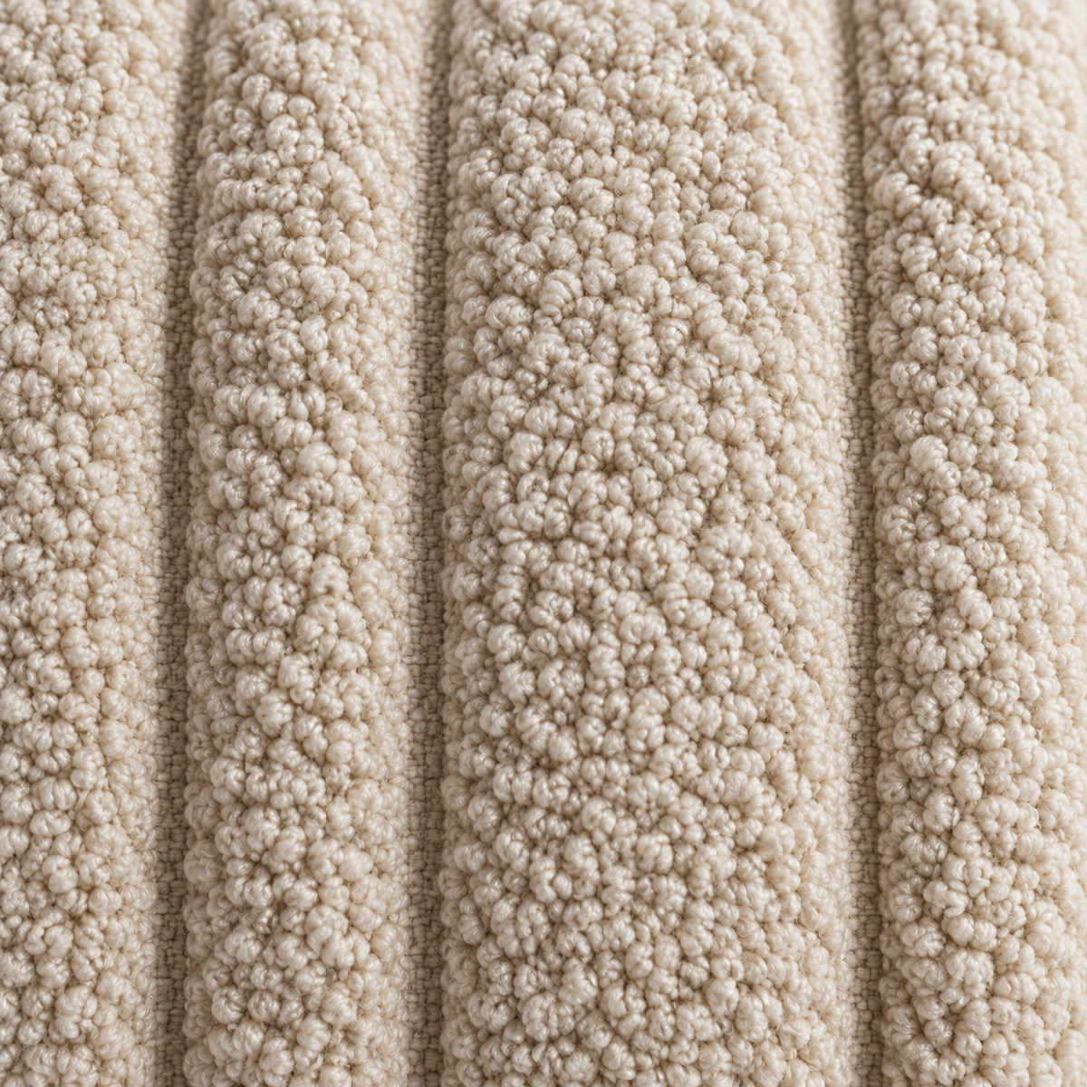 Orienne Ridge Cushion boucle ridge and seam detail