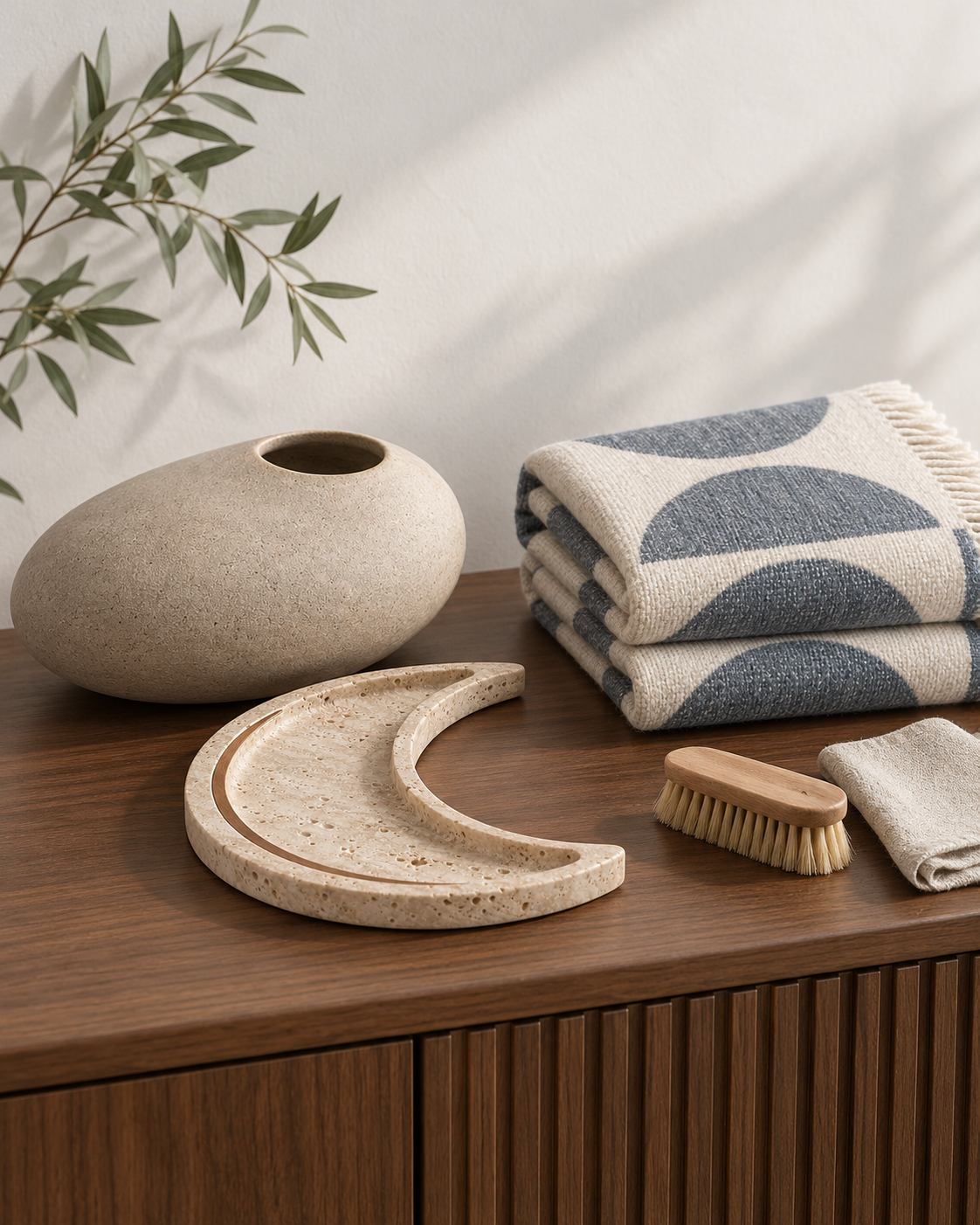 SOVELIQUE objects arranged with simple care tools